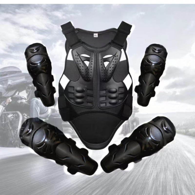 Echipament de protecție pentru motocicletă off-road – vestă cu armură pentru torace, carcasă din PP cu spumă înaltă, Fox, stil cavaler, personalizare disponibilă