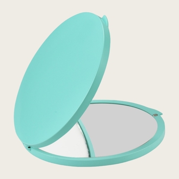 Sklopivo mini okruglo ogledalo za šminku s povećanjem 5x/7x/10x/15x; okvir od ABS-a, staklena leća; sadrži ravno ogledalo i povećalo.