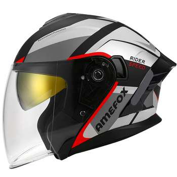 Kaciga za motocikl 3/4 s dvostrukim vizirima, ABS plast