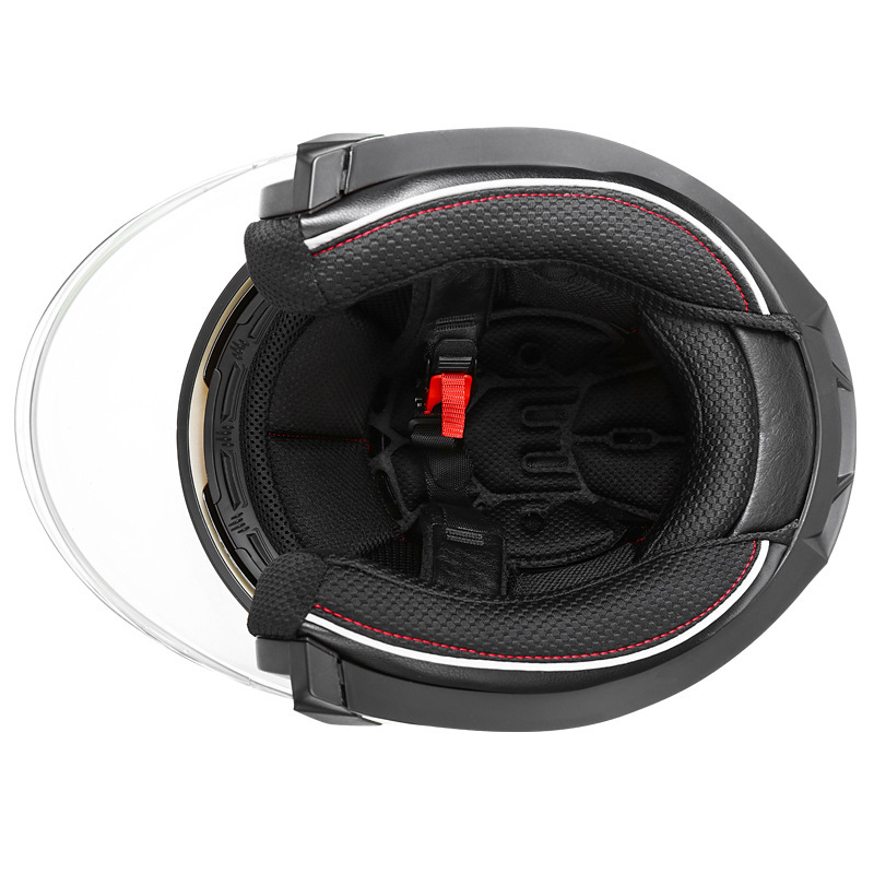 Kaciga za motocikl 3/4 s dvostrukim vizirima, ABS plast