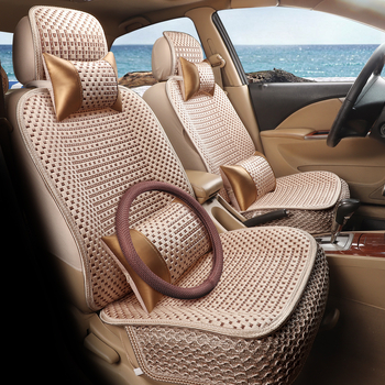 Navlaka za sjedište automobila, Ice Silk tkanina, Sve sezone, Jednostavan stil, Punilo od špongije