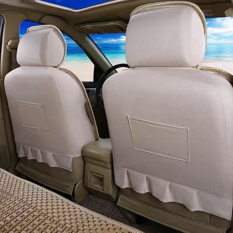 Navlaka za sjedište automobila, Ice Silk tkanina, Sve sezone, Jednostavan stil, Punilo od špongije