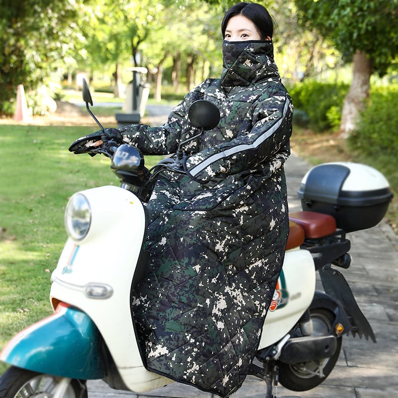 Ανθεκτικό στον άνεμο χειμερινό παλτό για μοτοσικλέτες και ηλεκτρικά οχήματα – Αδιάβροχο, πολυεστερικό ύφασμα, Unisex, ενήλικες