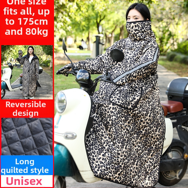 Zimný vetruodolný kabát pre motocykle a elektrické vozidlá – nepremokavý, polyesterový, unisex pre dospelých