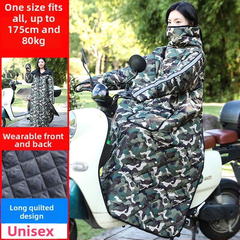 Zimný vetruodolný kabát pre motocykle a elektrické vozidlá – nepremokavý, polyesterový, unisex pre dospelých