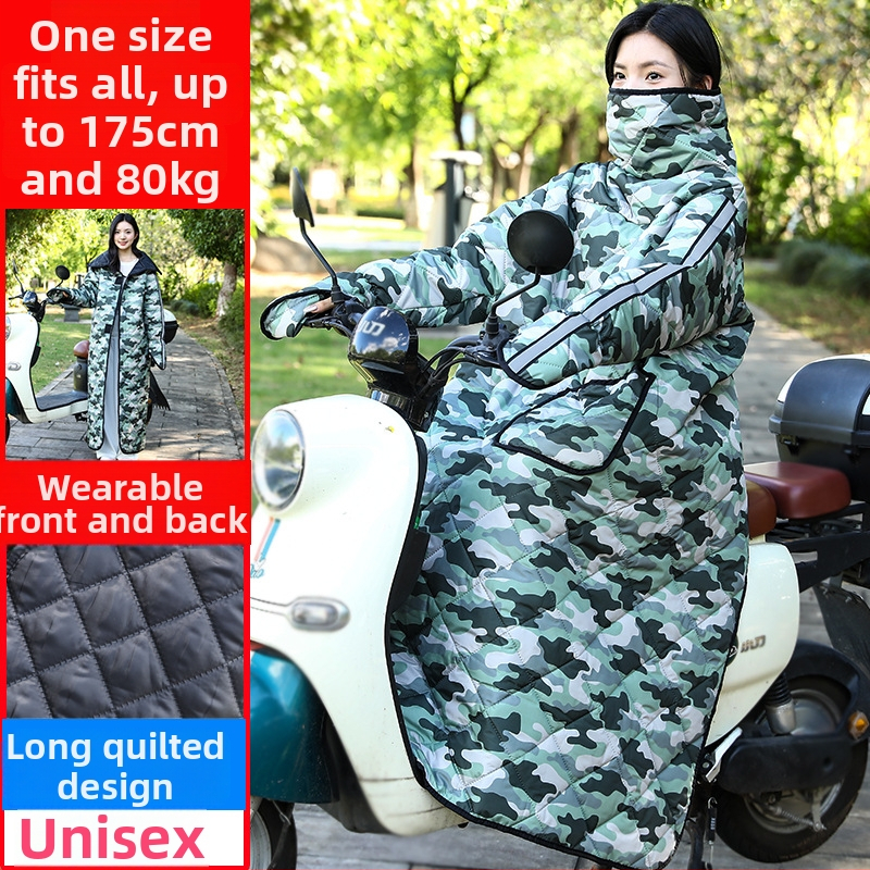 Zimný vetruodolný kabát pre motocykle a elektrické vozidlá – nepremokavý, polyesterový, unisex pre dospelých