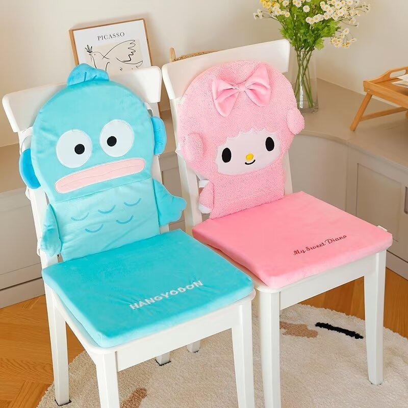 Jastuk za stolicu od pliša, cartoon uzorak, punjenje od pjene, pogodan za studij i ured