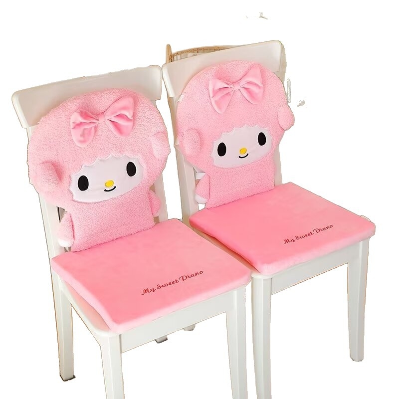 Jastuk za stolicu od pliša, cartoon uzorak, punjenje od pjene, pogodan za studij i ured