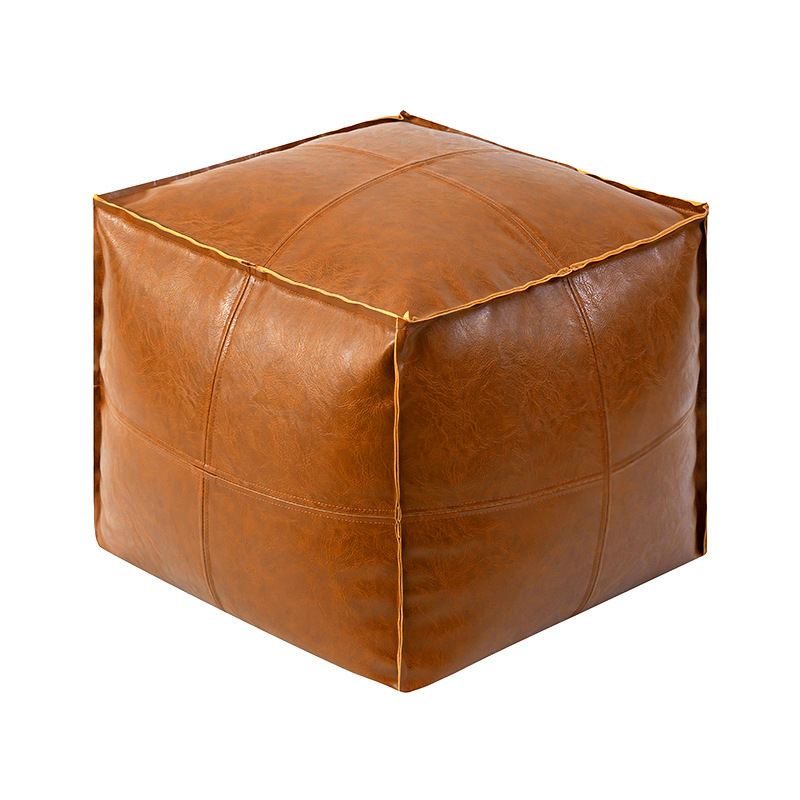 Marokanski pouf-ottoman za cipele, ležerni naslonjač s kožnim spremištem, tatami, skandinavski stil