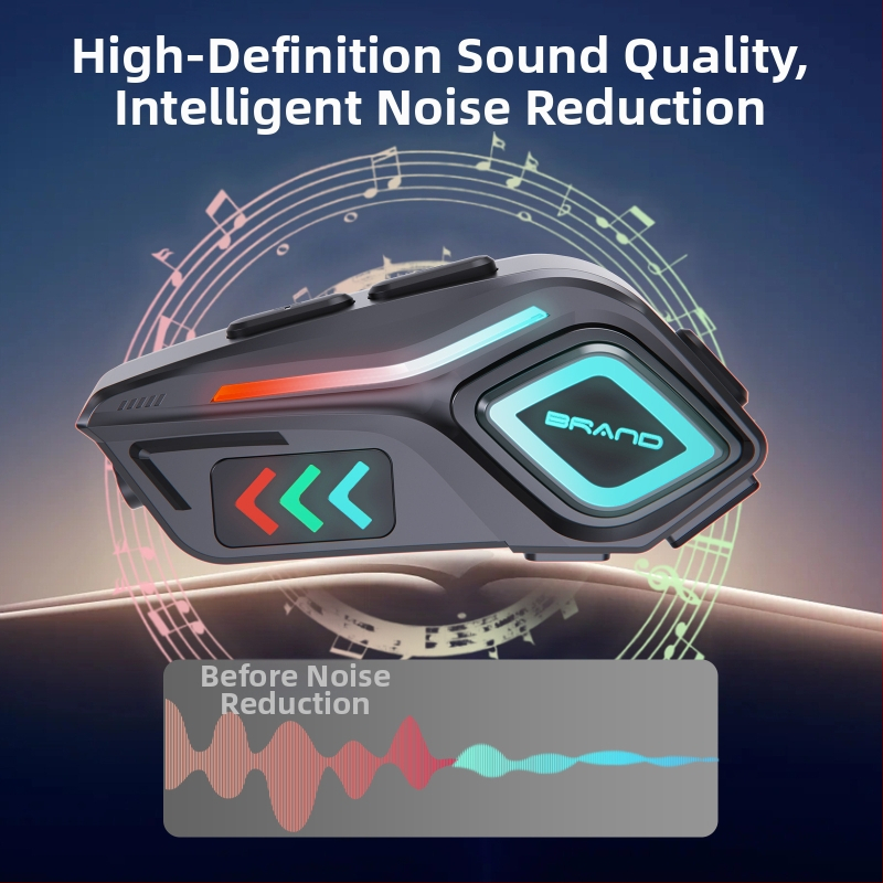 Bluetooth headset do prilby pre cyklistov a motorkárov – Bluetooth 5.4, dosah 10 m, stereo pre oba uši, vodotesný, výdrž batérie viac než 10 hodín