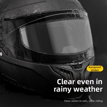 Fólia proti dažďu a zahmlievaniu prilby – TAC materiál, univerzálne pre prilby s plnou tvárou aj pol prilbu, vodotesný kryt šošovky