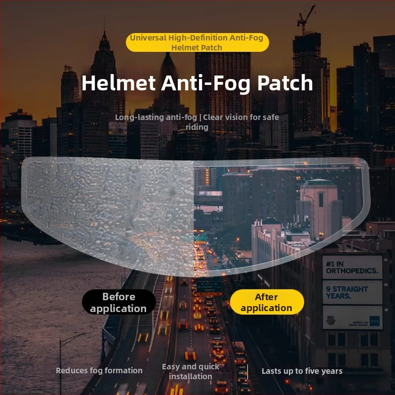 Fólia proti dažďu a zahmlievaniu prilby – TAC materiál, univerzálne pre prilby s plnou tvárou aj pol prilbu, vodotesný kryt šošovky