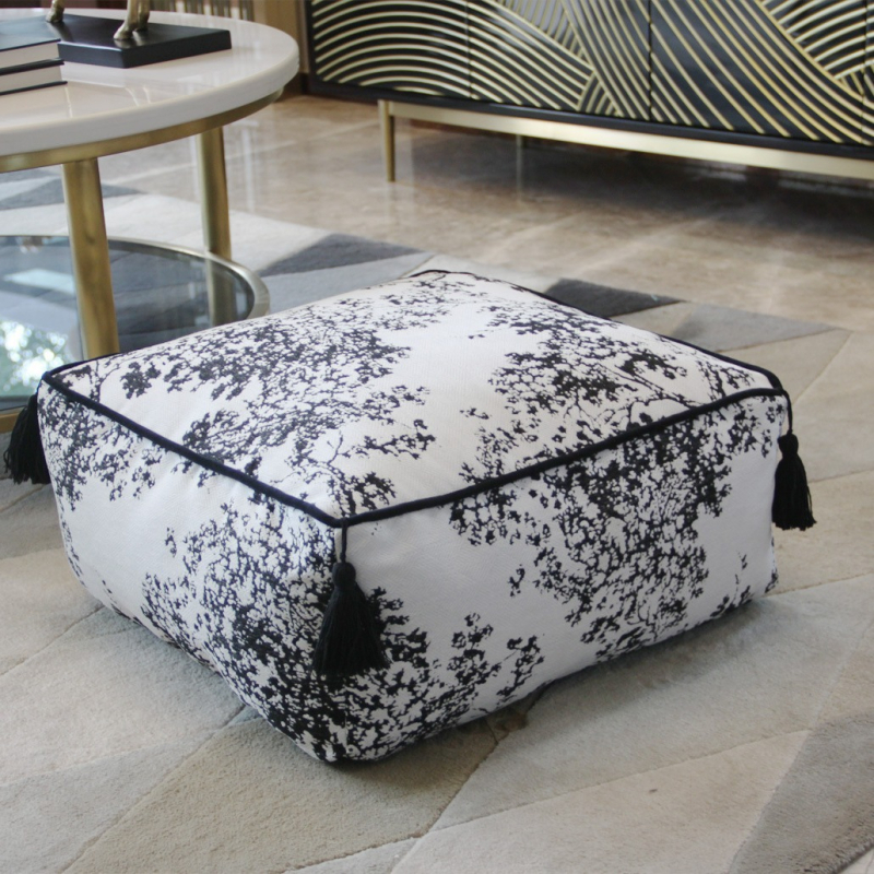 Mu Kam Mu Ju pernă de șezut în stil nordic, cu model floral, husă detașabilă, umplutură din perle de spumă, poliester