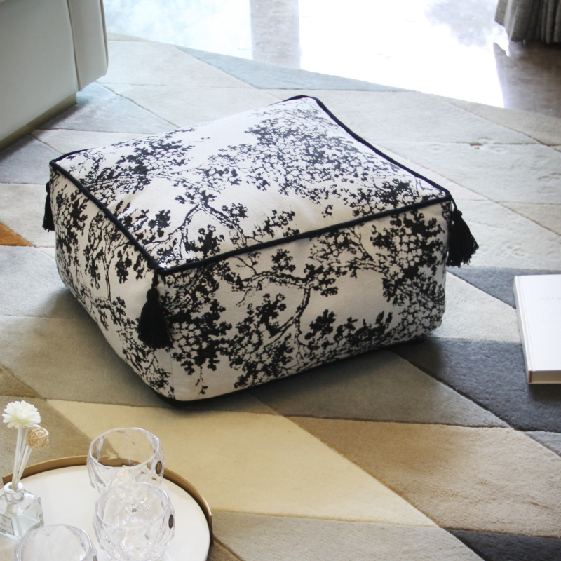 Mu Kam Mu Ju pernă de șezut în stil nordic, cu model floral, husă detașabilă, umplutură din perle de spumă, poliester