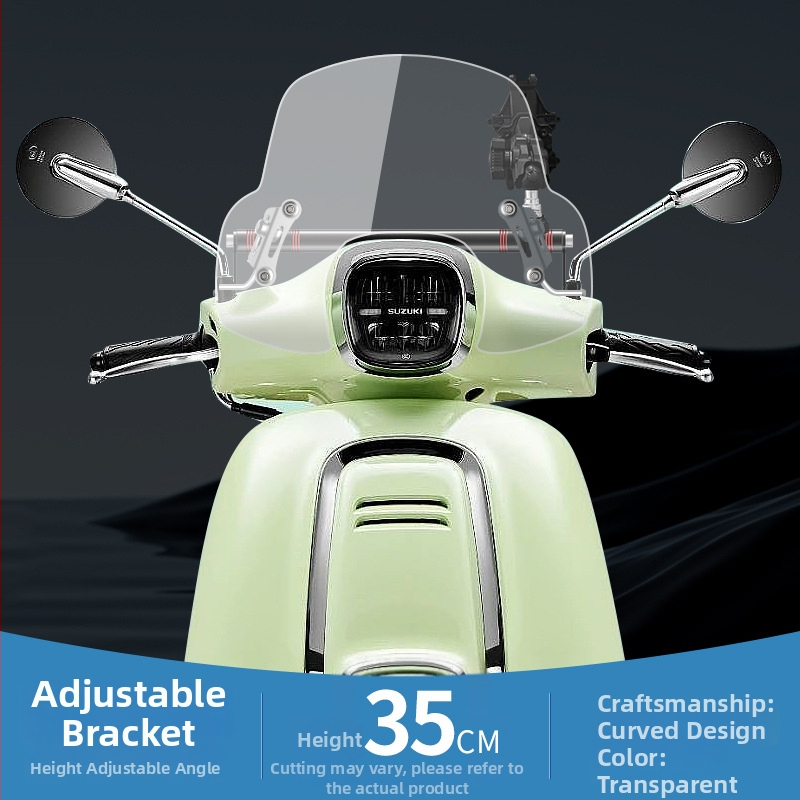 Vjetrobran za Suzuki US125 — retro dizajn, Us125 posebni štit, PMMA materijal, otporan na ogrebotine, anti-refleks