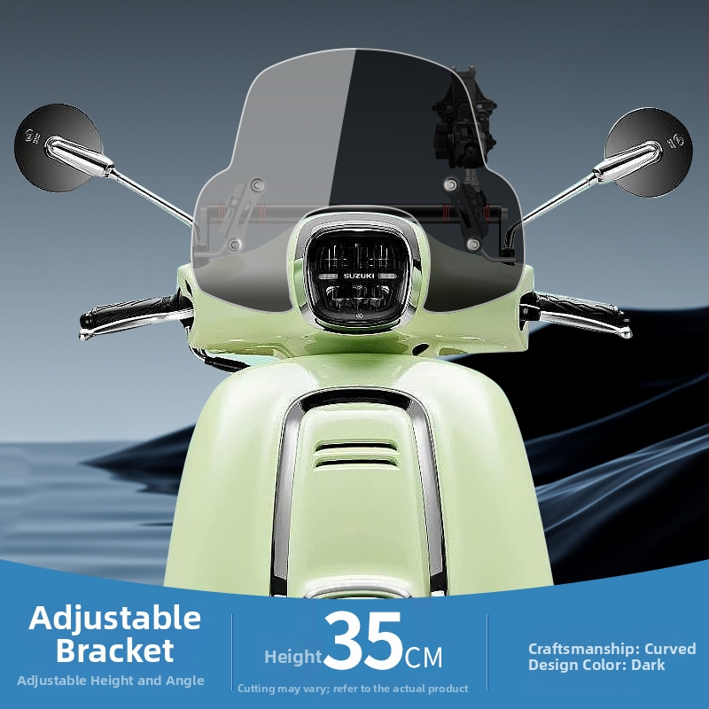 Vjetrobran za Suzuki US125 — retro dizajn, Us125 posebni štit, PMMA materijal, otporan na ogrebotine, anti-refleks