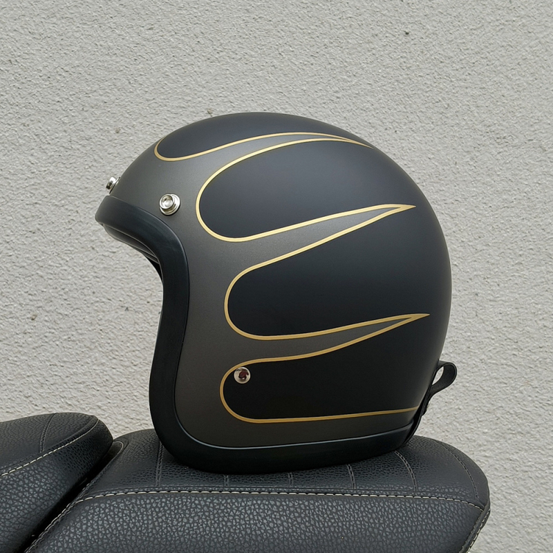 BLD lagana fiberglas kaciga unisex retro cruiser za motocikl