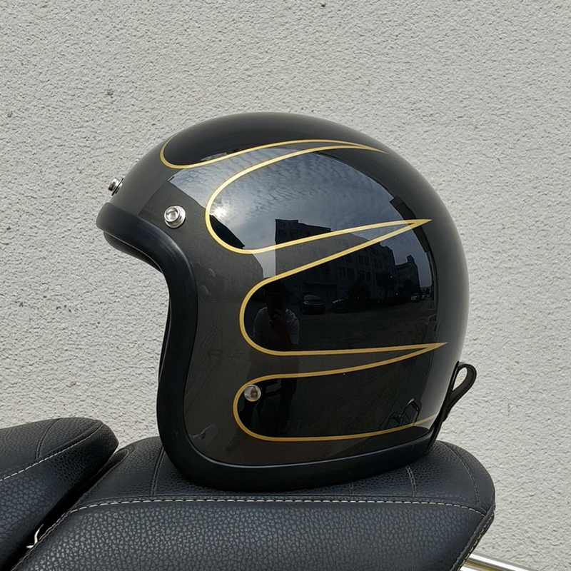 BLD lagana fiberglas kaciga unisex retro cruiser za motocikl