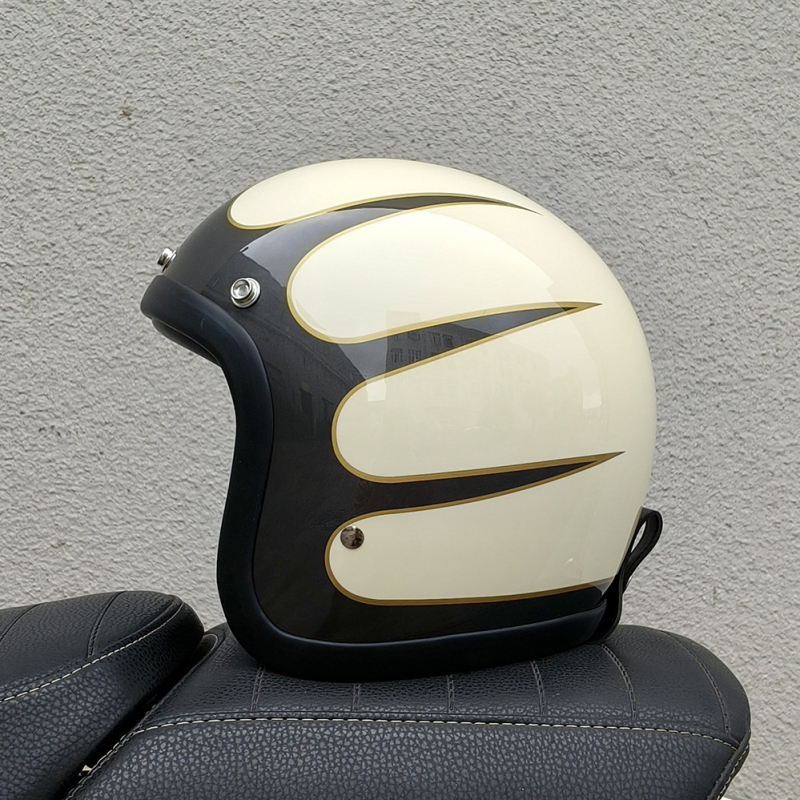 BLD lagana fiberglas kaciga unisex retro cruiser za motocikl