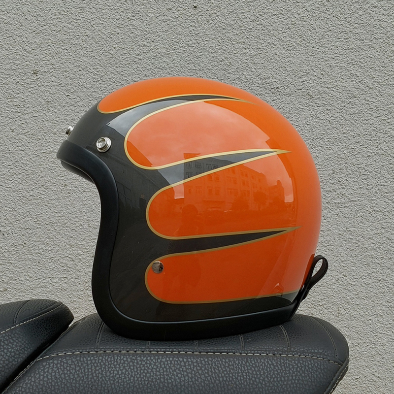 BLD lagana fiberglas kaciga unisex retro cruiser za motocikl