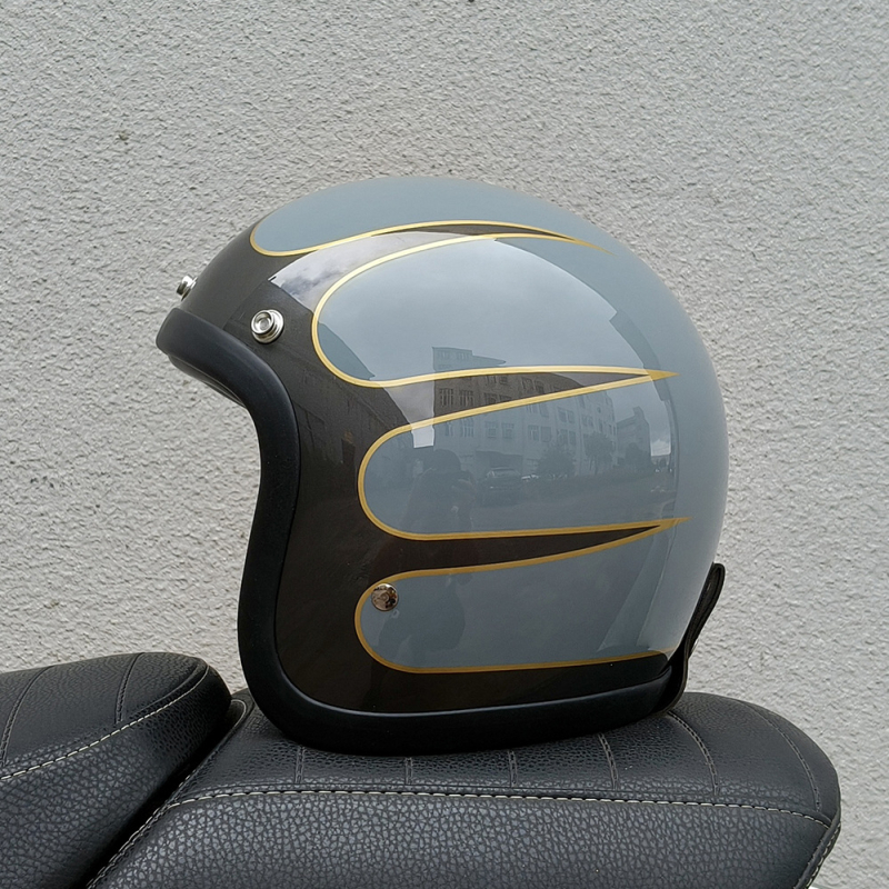 BLD lagana fiberglas kaciga unisex retro cruiser za motocikl