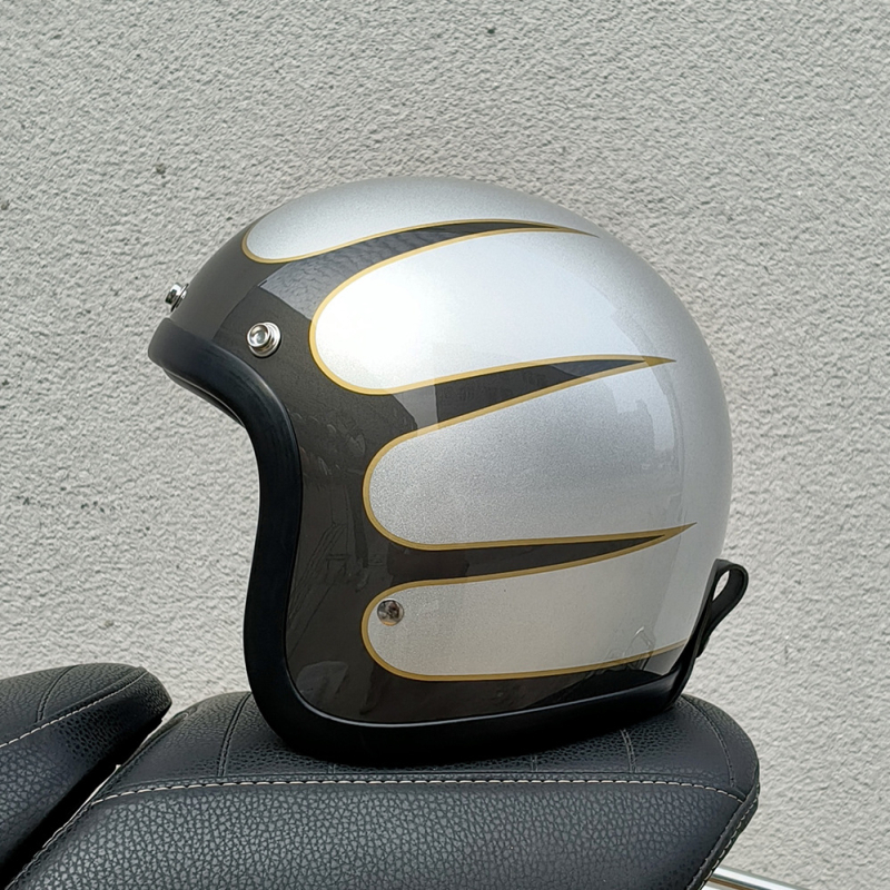 BLD lagana fiberglas kaciga unisex retro cruiser za motocikl