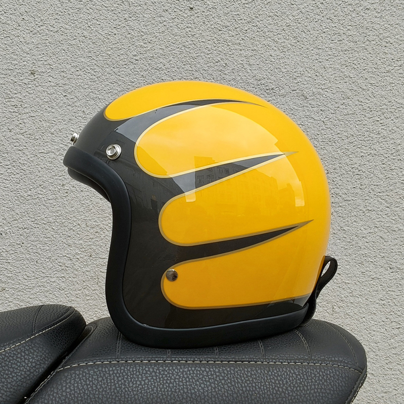 BLD lagana fiberglas kaciga unisex retro cruiser za motocikl