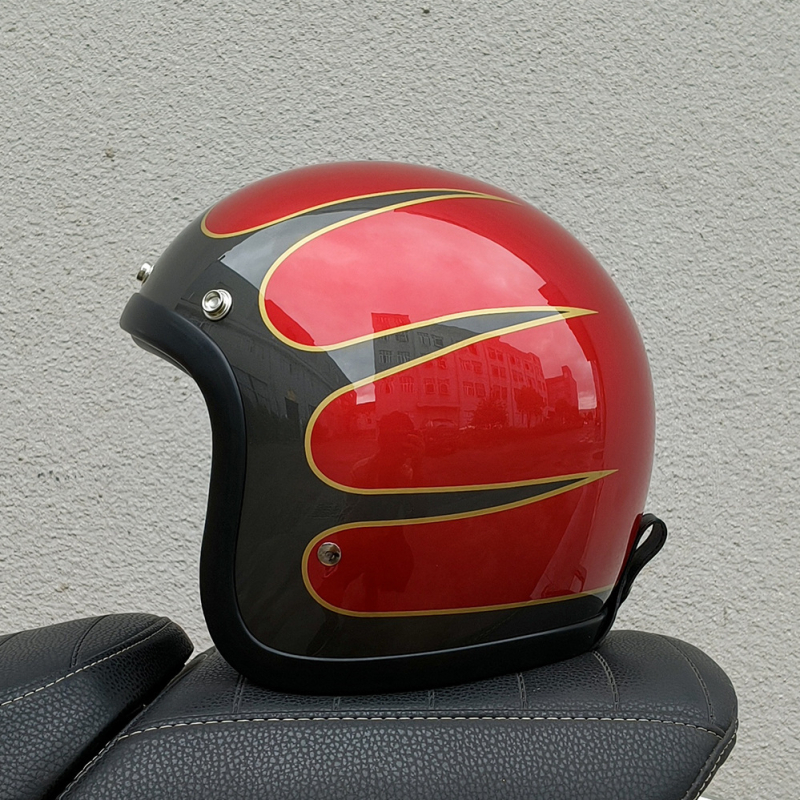 BLD lagana fiberglas kaciga unisex retro cruiser za motocikl