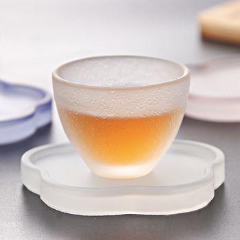 Πατάκι για τσάι από θερμοανθεκτικό γυαλί με ματ φινίρισμα, κινεζικού στυλ, αντι-κάψιμο
