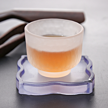 Πατάκι για τσάι από θερμοανθεκτικό γυαλί με ματ φινίρισμα, κινεζικού στυλ, αντι-κάψιμο