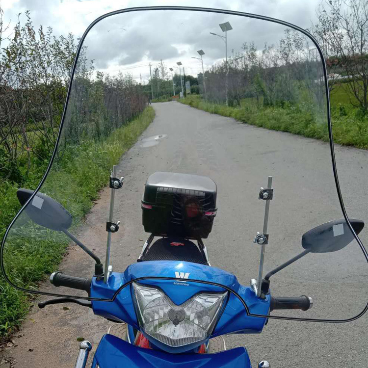 Univerzalno prednje vjetrobransko staklo za motocikle, električne skutere i tricikle — otporno na habanje, Model: Univerzalno prednje staklo, Stil: Vjetrobran