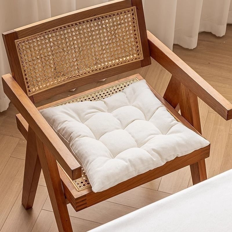Futon podmetač za sjedenje – japanski stil, jednofarbni uzorak, pamuk materijal, punjenje od svilenih vlakana