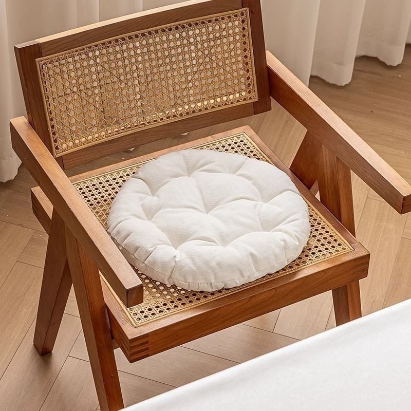 Futon podmetač za sjedenje – japanski stil, jednofarbni uzorak, pamuk materijal, punjenje od svilenih vlakana