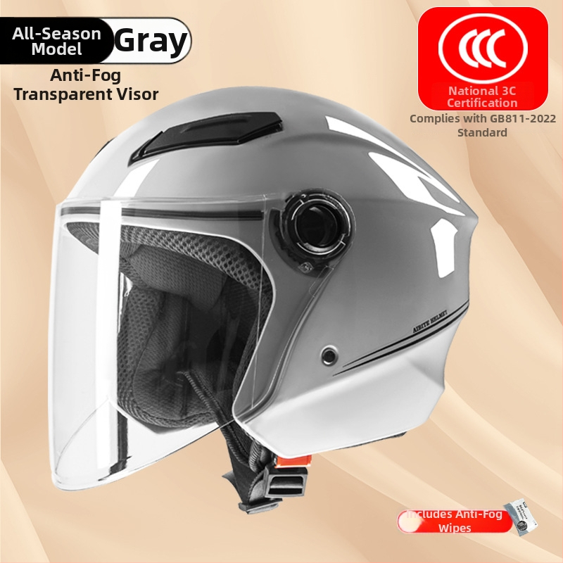 ABS kaciga za motocikl, 3/4 stil, certificirano 3C/Gb811-2022b za električna vozila, zimski model za odrasle, gradske vožnje