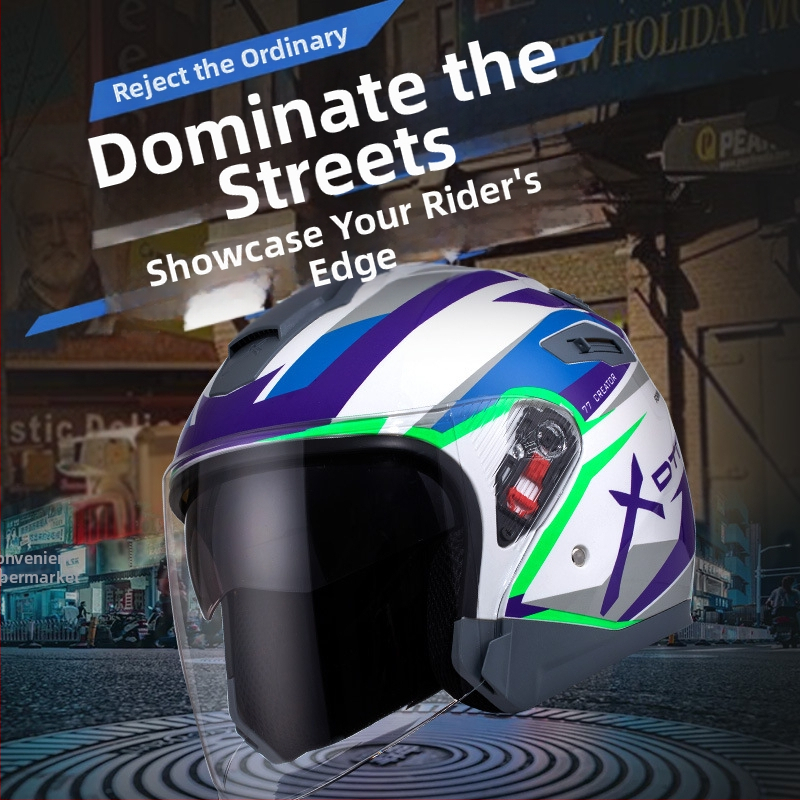 ABS kaciga 3/4 za električna vozila s dvostrukim vizirom, 3C certificirana