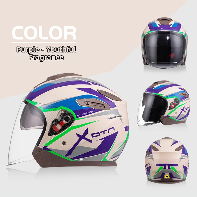 ABS kaciga 3/4 za električna vozila s dvostrukim vizirom, 3C certificirana