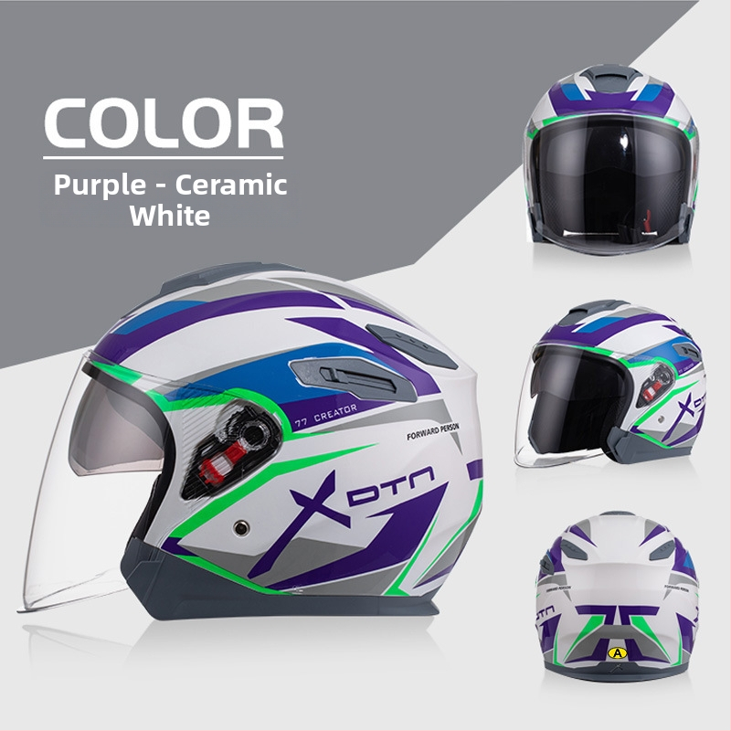 ABS kaciga 3/4 za električna vozila s dvostrukim vizirom, 3C certificirana