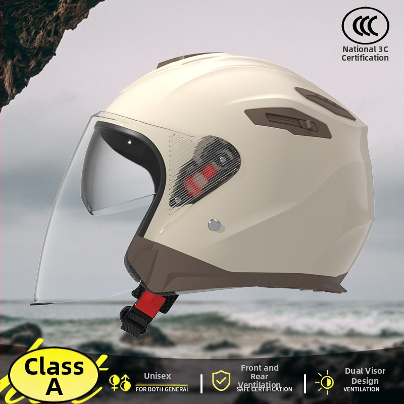 ABS kaciga 3/4 za električna vozila s dvostrukim vizirom, 3C certificirana