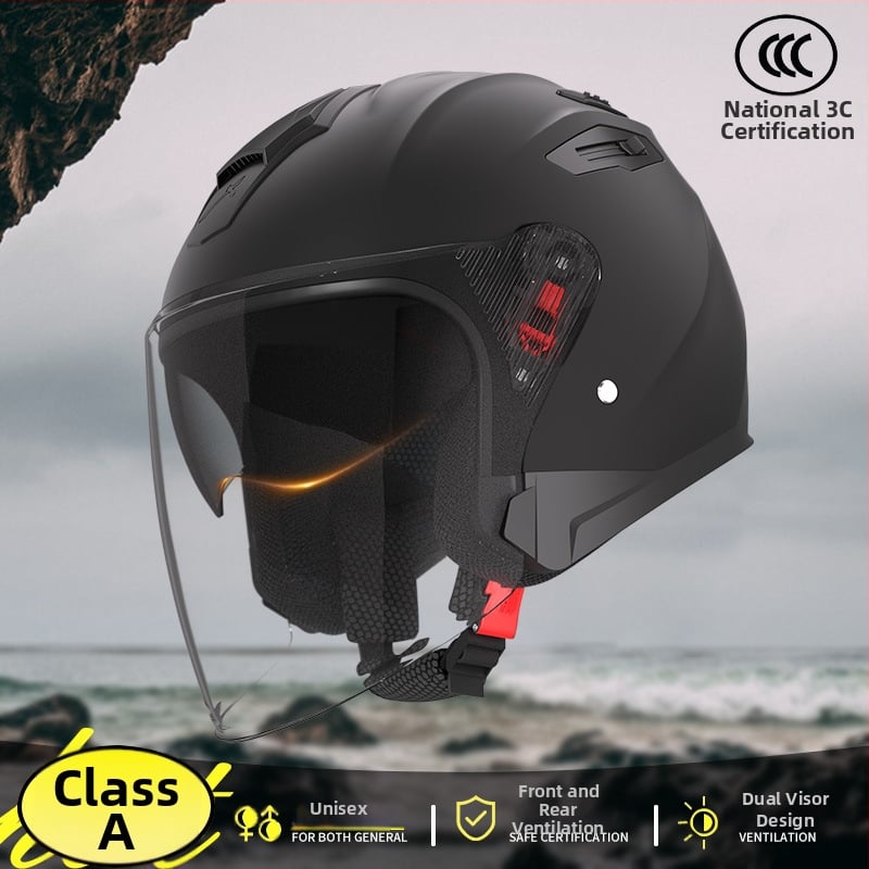 ABS kaciga 3/4 za električna vozila s dvostrukim vizirom, 3C certificirana