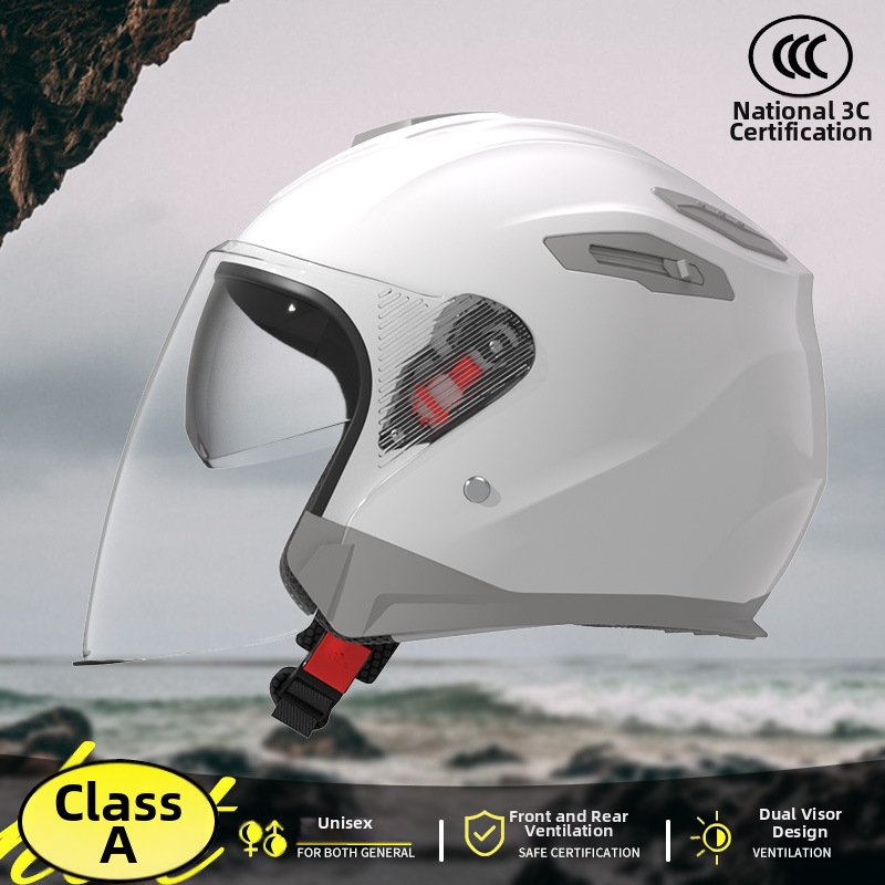 ABS kaciga 3/4 za električna vozila s dvostrukim vizirom, 3C certificirana