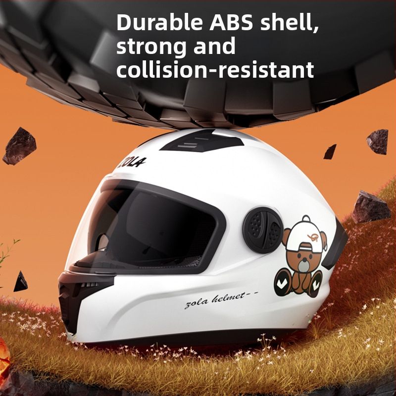 ZOLA Harley stil kaciga za motocikl, ABS, full-face kaciga, 3C certifikat (2023091105021214), za odrasle, sve sezone, za svakodnevnu vožnju