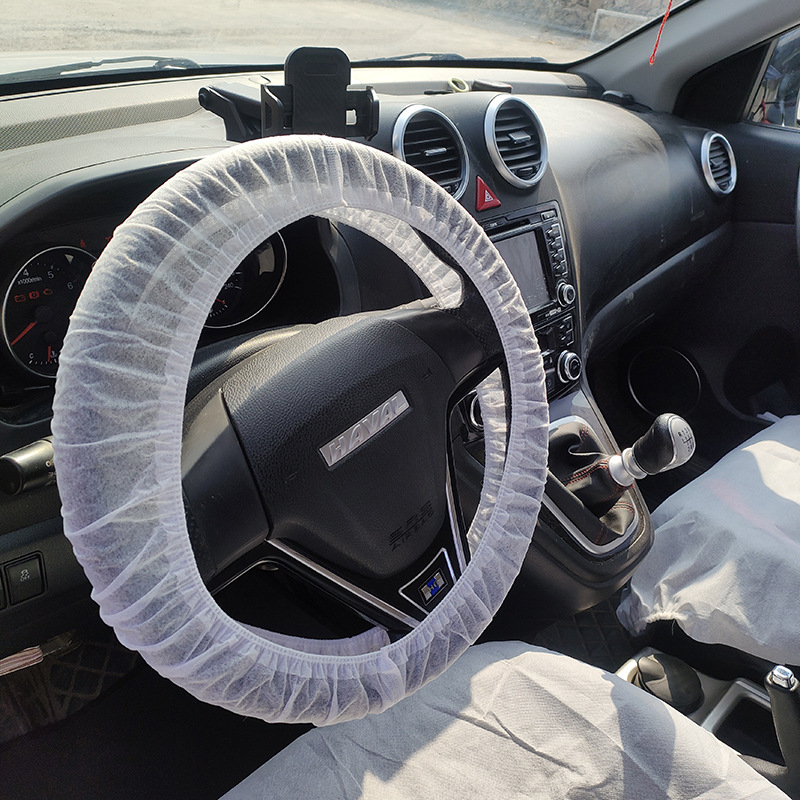 Trodjelni jednokratni set navlaka za sjedalice i navlaku za volan od netkanog materijala, univerzalna prilagodba, zaštita od prašine i prljavštine