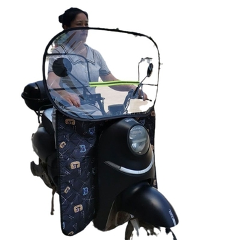 Prednje kišno štit od vjetrobrana za električna vozila, motocikle i skutere — PVC, vodootporno, palatski stil