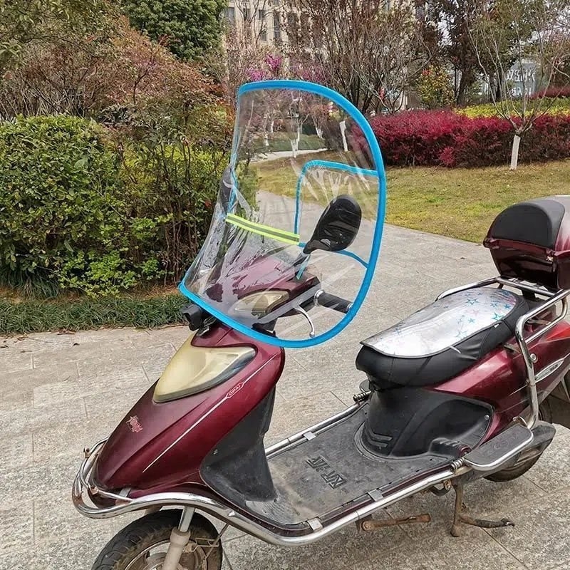 Prednje kišno štit od vjetrobrana za električna vozila, motocikle i skutere — PVC, vodootporno, palatski stil
