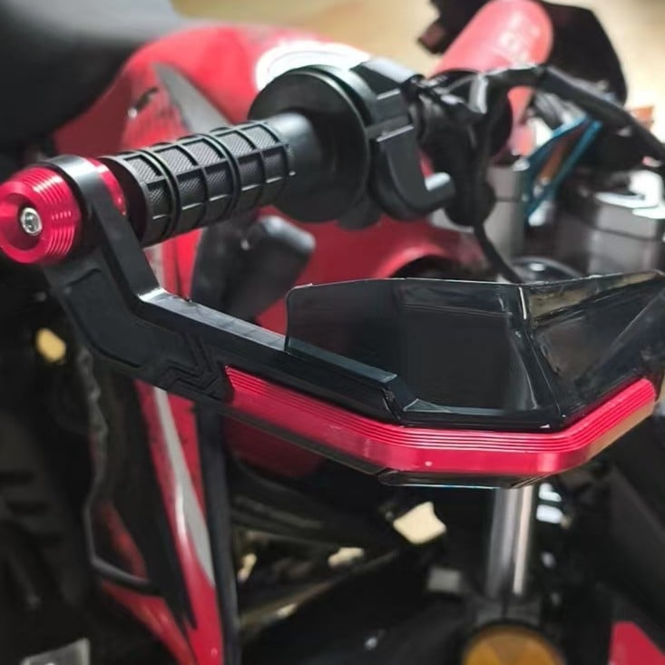 Motociklistički vjetrobran u obliku roga, aluminijska legura + plastika, model JX, univerzalni za električne motocikle, zaštita upravljača