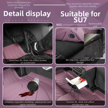 Auto rohože z TPE, injekčne formované – kompatibilné s Xiaomi SU7/YU7, plné vnútorné pokrytie
