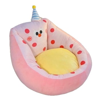 Canapea compactă cu șezut și spătar integrate; design desen animat, material catifea cristal, umplutură fibre de mătase, potrivit pentru living, dormitor, birou, stil modern minimalist