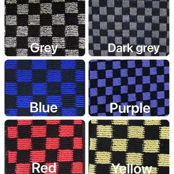 Автомобилни подови стелки и килими – Loop Velvet Plaid Mosaic дизайн, универсален комплект от пет части; материал: химическо влакно; печат на лого наличен; персонализиране.