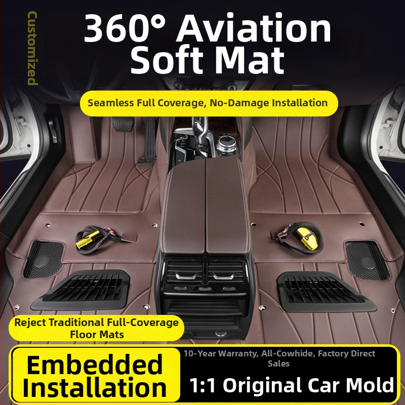 Interiérové podlahové rohože do auta — 360° okružné pokrytie, univerzálna kompatibilita, materiál: vlákno semiš + PE, prispôsobiteľné