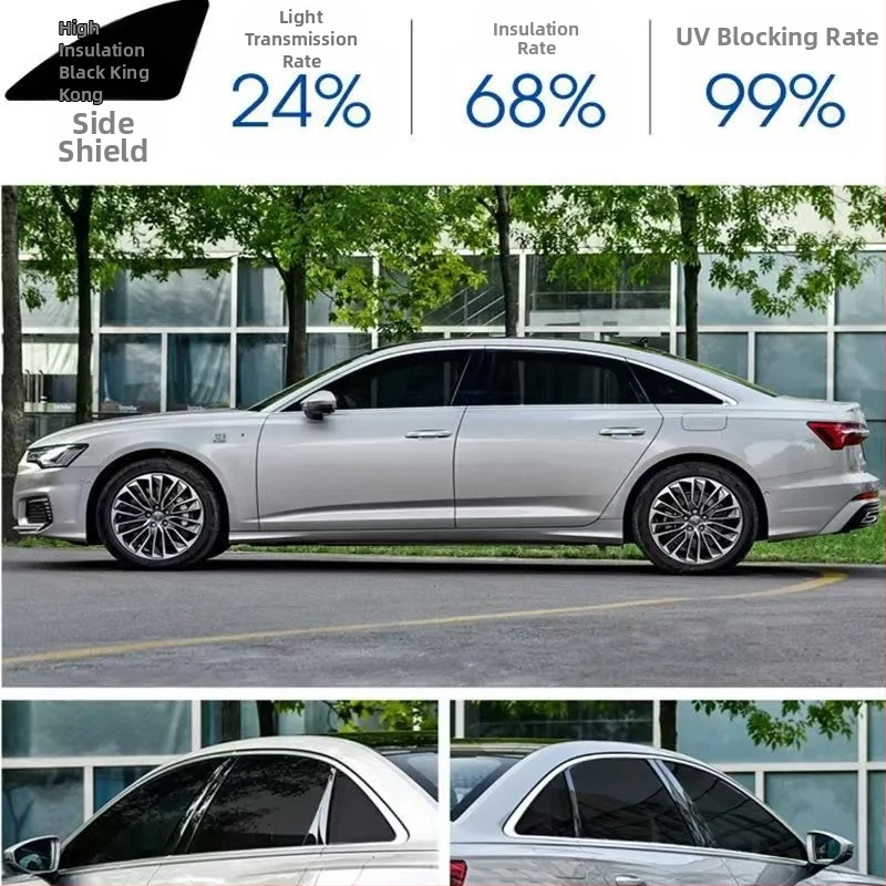 Samozaljepiva folija za prozore automobila – komplet za cijeli automobil, prednje vjetrobransko staklo i ostali prozori, nano keramika, UV zaštita 99%, prozirnost 50-70%